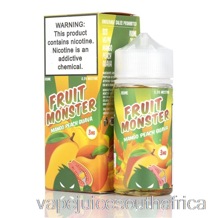 Vape Juice South Africa Mango Peach Guava - Fruit Monster - 100Ml 3Mg